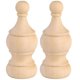 thumbnail image 1 of Paquete de 2 remates decorativos de madera, remate de poste de bola de madera sin terminar, remate de poste de nuevo con diseño de león tallado, adorno de barandilla de escalera para proyectos de reno, 1 of 5