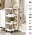 thumbnail image 1 of Sentmoon Storage Cart on Wheels Small Rolling Cart Multi Layer Movable Plastic Storage Rack Large Capacity Layered Storage Rack with Wheels Living Room/bedroom/bathroom/kitchen Item Storage Rack, 1 of 7
