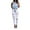 White, variant on Fjofpr Sale Deal Ripped Jeans for Women Plus Size Women Mid Waisted Skinny Hole Denim Jeans Stretch Slim Pants Calf Length Jeans