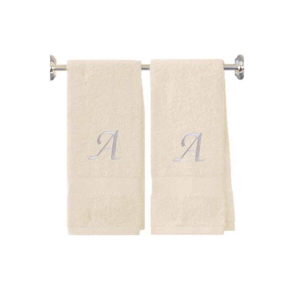Personalized Embroidered Monogram Terry Cotton Bath Towel Set Gift 2 Pc-A