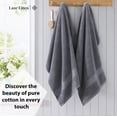 thumbnail image 3 of Juego de toallas de baño LANE LINEN, tamaño grande, 100% algodón, 4 piezas, color gris frío, 3 of 9