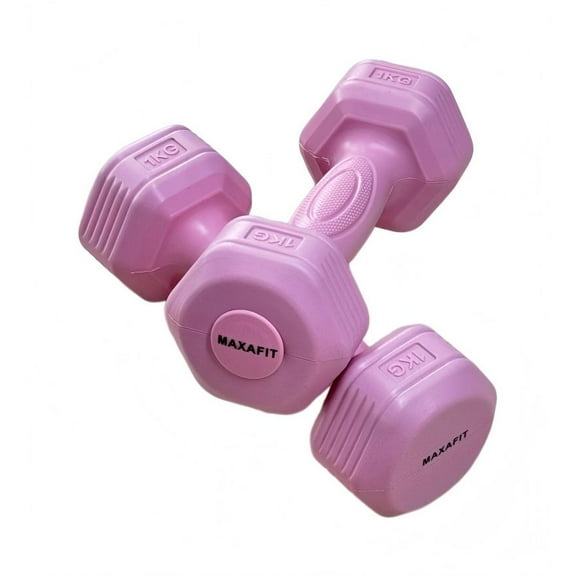 MAXAFIT Set of 2 Dumbbells, Anti-Slip and Anti-Roll Hex Dumbbells in Pair for Strength Training, Resistance Training