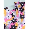 thumbnail image 5 of lnmuld Toddler Girls Floral Print Ruffle Swimsuit Beach Pool Color:Light Purple,Size:3-6 Months, 5 of 8