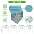 thumbnail image 5 of Tropical Plants Table Runner Linen Burlap Table Runner 72 Inches Long Summer Coastal Palm Tree Leaves Vintage Blue Dresser Scarves for Kitchen Island Coffee Dining Room Party Holiday Decor 13"x72", 5 of 8