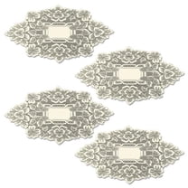 Heritage Lace HL-1220E-S 12 x 20 in. Heirloom Doily - Ecru - Set of 4
