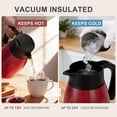 thumbnail image 6 of RED EARTH 51oz Thermal Coffee Carafe, Stainless Steel Vacuum Insulated, Press Button Lid, 1.5L (Brick Red), 6 of 8