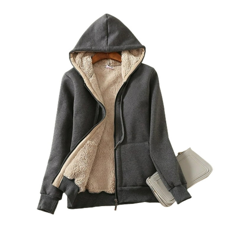 Thick fleece sales hoodie women's