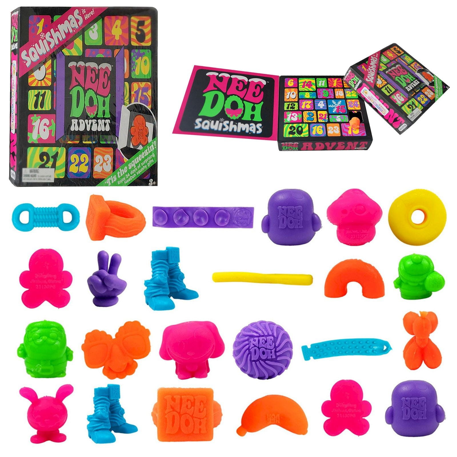 スクイーズ ニードー NeeDoh Squishmas アドベントカレンダー 2024 Schylling NeeDoh Squishmas Advent Calendar - 24 Mini