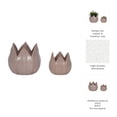 thumbnail image 5 of Flower Pots for Home Decor - Ceramic Petal Shaped Planters for Indoor and Outdoor Plants - Decorative Plant Pots for Living Room, Entryway, Garden, or Patio Decor - Set of 2, 7", 5", Purple, 5 of 13