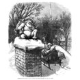 thumbnail image 2 of Thomas Nast Santa Claus. N'Christmas Eve - Santa Claus Waiting For The Children To Get To Sleep.' Engraving By Thomas, 2 of 4