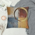 thumbnail image 2 of JEUXUS Vintage Abstract Circle Throw Pillow Covers Soft Messy Rust Decorative Throw Pillowcases Modern Grunge Art Pillow Cases Cushion Covers Retro Brown Yellow Cushion Cases Cushion Cases, 2 of 5