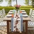 thumbnail image 4 of Table Runners 72 Inches Long Dress Scarves, Independence Day Farmhouse Kitchen Table Runner, Coffee Tablerunners, Red Blue Stars Stripes Flag Wood Plaid 16x72 Inch, 4 of 9