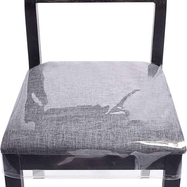 6 Protecteurs de Chaise de Salle à Manger en Plastique Transparent – PVC Solide, Amovibles et Réutilisables