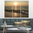 thumbnail image 1 of Black Seascape in Morning Sunlight - Beach Photo Canvas Print, 1 of 3