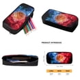 thumbnail image 3 of XYZCANDO Vintage Red Blue Fire Baketball Print School Bag Set for Boys Girls, Rucksack 17 Inch Travel Laptop Bag Fashion Backpack with Lunch Bag and Pencil Case for Hiking Traveling, 3 of 4
