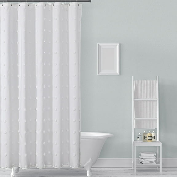 JVBTVB Hotel Shower Curtain Water Resistant Polyester Fabric - Cut Flower Print, 70x70 Inch Extra Large with 12 Hooks for Bathroom Decor