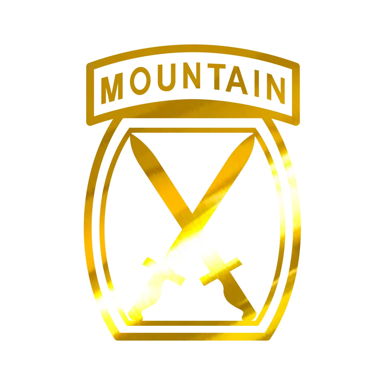 10th Mountain Division Sticker Decal Die Cut Self Adhesive Vinyl