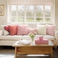 thumbnail image 2 of Tupukom Pink Bow Throw Pillow Covers 18x18in,Christmas Coquette Soft Plush Faux Fur Pillow Case for Large Couch Sofa Home Room Indoor Outdoor Holiday Decorations, 2 of 6