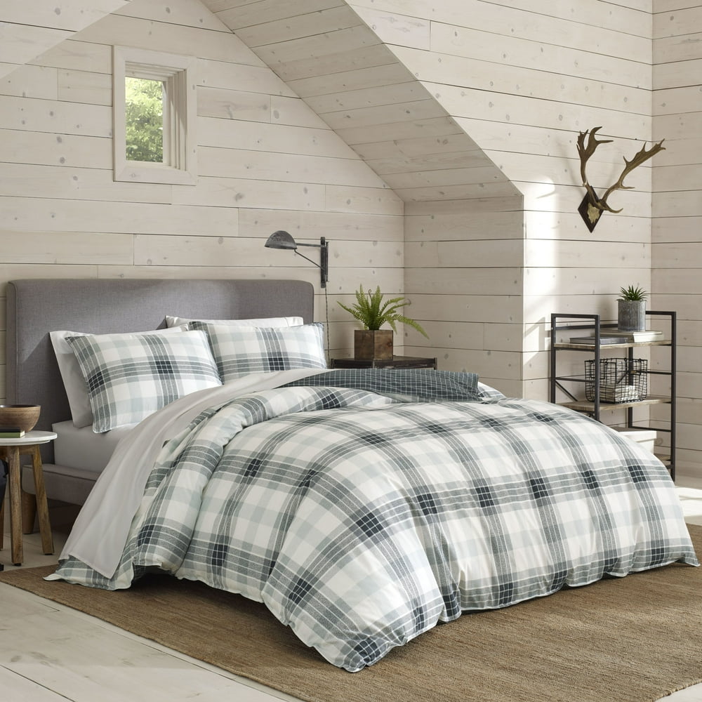 Eddie Bauer Winter Ridge Plaid Green Comforter Set, Full/Queen