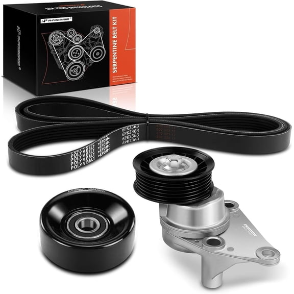 A-Premium Engine Serpentine Belt Drive Kit with Tensioner Compatible with Chevy, GMC & Cadillac Vehicles - 1999-2002 - Silverado 1500 2500 3500, Suburban, Sierra 1500, Yukon XL 1500, Escalade & More