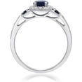 thumbnail image 3 of Rag Jewels 2.00Ct Oval Cut Blue Sapphire Diamond Engagement Wedding Band Ring 14K White Gold Plated 925 Sterling Silver For Women's -9, 3 of 4