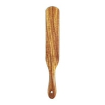 FHBVT Long Handled Teak Wood Spatula Stirring Spatula Multi-purpose Cooking Utensil Ergonomic Handle Comfortable Grip Heat Safe for Frying Stirring Sauteing Stir-fry Home Kitchen Cooking Party Decor