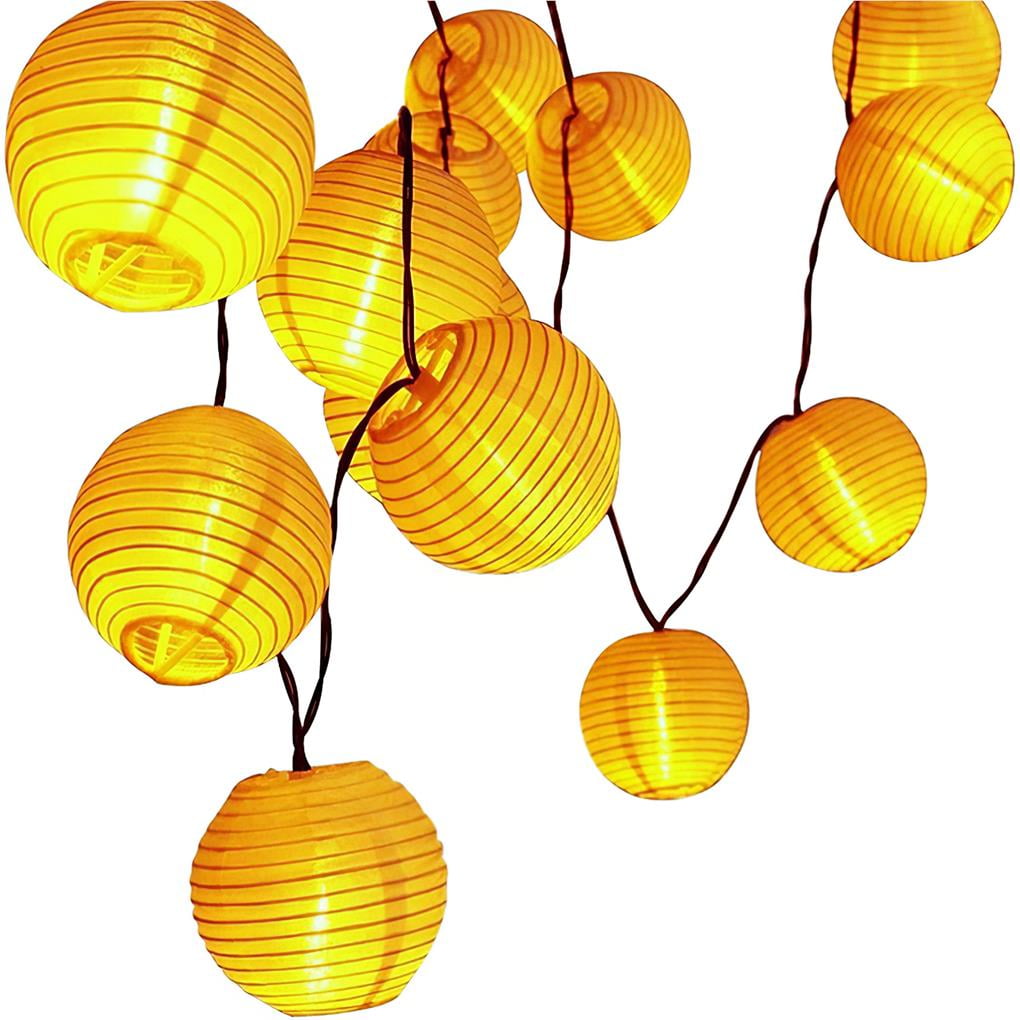 Solar Garden String Lanterns 30 Fairy Light Lanterns IP65 Waterproof