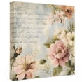 thumbnail image 2 of Ships Next Day Canvas Wall Art 8"x8",Farmhouse Pink Floral Wood Framed Canvas Print Painting,Spring Vintage Botanical Flowers Ready to Hang Small Picture Wall Decor for Home Bathroom Nursery Kitchen, 2 of 9