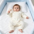 thumbnail image 7 of YHAJDS Newborn Baby Romper Long Sleeve Solid Color Wrap Tie Side Snap Bodysuit, 7 of 7