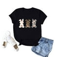 thumbnail image 3 of Puntoco - Camiseta de cuello redondo para mujer, diseño de dibujos animados, informal, de Pascua Puntoco Puntoco-1244, 3 of 5