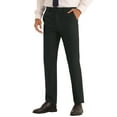 thumbnail image 4 of Pantalones de vestir INSPIRE CHIC para hombres, corte clásico, sólidos, elásticos, de frente plano, pantalones de trabajo y negocios, 36 negro, 4 of 6