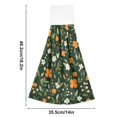 thumbnail image 6 of Yayeee Kitchen Hanging Hand Towels Set of 2 with Loop Bathroom Absorbent Tie Towel, Orange Flowers, 6 of 7