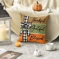 thumbnail image 6 of Sm:)e Pumpkin Truck Sunflowers Home Sweet Home Fall Throw Pillow Covers, 18 x 18 Inch Autumn Thankful Grateful Blessed Harvest Floral Decorations for Sofa Couch Set of 4, 6 of 7