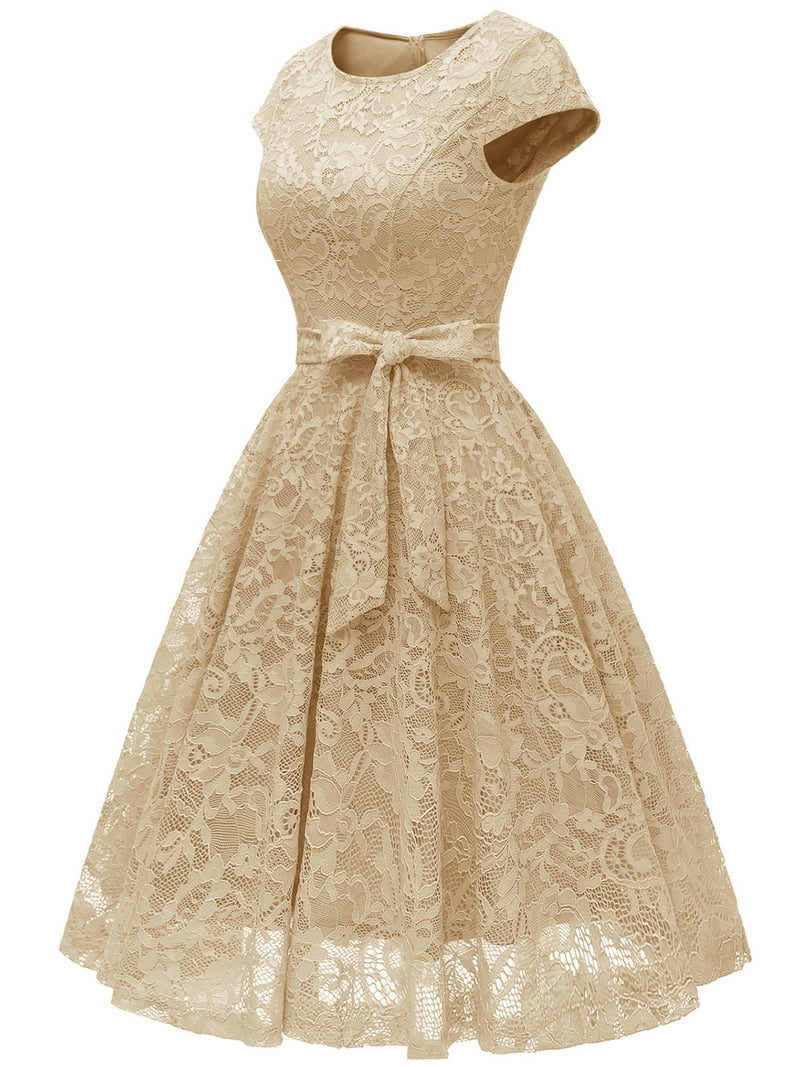 Dressystar Women Short Lace Bridesmaid Dresses Female Cap-Sleeve Formal  Party Dresses - Walmart.com