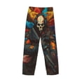 thumbnail image 3 of Lsque Vibrant Skull Soldier Print Men's Pajama Pants, Lounge Pant - Comfortable Home Wear,Elastic Waistband, Stylish Design-X-Large, 3 of 9