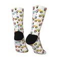 thumbnail image 5 of Uemuo Cartoon Monster Trucks Pattern Women's Crew Socks, Soft Durable Breathable Moisture-Wicking with Odor Control Cotton socks, 5 of 9