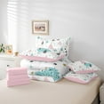 thumbnail image 6 of jejeloiu Marry Christmas Bedding Comforter Set 7pcs,Pink Xmas Pine Queen Bedding Sets,Happy New Year Queen Sheet Sets,Super Cozy Bedroom Decor Reversible, 6 of 8