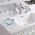 thumbnail image 4 of Paquete de 4 jaboneras con forma de flor de loto y soporte de silicona para drenaje, bandeja de jabón flexible antideslizante para ducha de baño, 4 of 5
