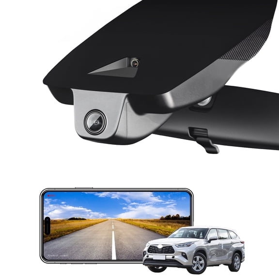 Mangoal 4K Dash Cam Custom Fit for Toyota Highlander& Hybrid Gen4 UX70 2020-2026 (Model A), XLE XSE Limited Platinum, Integrated OEM Look, App, WiFi, 64GB Card