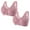 Pink, variant on yievot 2 Pack Bras for Women Comfortable Convenient Front Close Button Everyday Bra for Women No Wire Buckle Bra Comfy Corset Bra