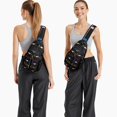 thumbnail image 4 of Book Lover Reading Sling Backpack, Library Shelf Pattern Daypack, I'd Rather Be Reading Crossbody Bag, 4 of 4