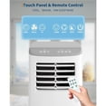 thumbnail image 4 of HELLONE 8000 BTU Portable Air Conditioner, Quiet Cooling with Remote, Ventless Design & Auto Evaporation for Large Room-Grey top cover, 4 of 7