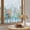 Blue, variant on Minimalist Geometric Triangle Art Window Privacy Film,Heat Control Sun Blocking Static Cling Rainbow Film,Yellow Green and White Non-Adhesive Glass Sticker Door Window Tint,17.7" x 39.3"