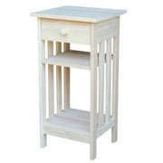 Pemberly Row Unfinished Mission Telephone Stand