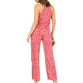 thumbnail image 6 of Arvbitana 2Pcs Women's Summer Outfits Sleeveless Halter Neck Tank Tops + Floral/Solid Color Pleated Pants Set Casual Streetwear S M L XL, 6 of 7