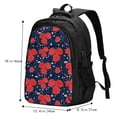 thumbnail image 5 of Honeii Rose Flower for Travel Laptop Backpack, Business Laptops Backpack with USB Charging Port, College High School Computer Bag for Men Women, 5 of 7