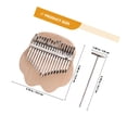 thumbnail image 2 of OULII 1 Set Thumb Piano Music Instrument for Beginners Wood Transparent 17 Keys Portable, 2 of 6