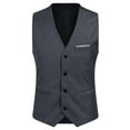 thumbnail image 2 of Cloudstyle Mens Slim Fit 3 Piece Suit Classic Business Wedding Suits Tuxedo Blazer Waistcoat Trousers, 2 of 7