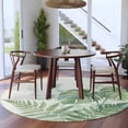 thumbnail image 4 of Summer Botanical Round Rug 8ft Washable Circle Rugs Non Slip Green Palm Leaves Tropical Plant Large Area Rug Indoor Floor Carpet for Bedroom Kitchen Living Room Home Office Dining Room Nursery, 4 of 8
