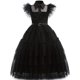 thumbnail image 3 of Vestido De Princesa Para Niñas, Cinturón, Antifaz, Diadema Y Calcetines, Cuello De Camisa, Tul, Serie De TV, Personaje, Cosplay, Disfraz De Actuación, Fiesta De Halloween, Fiesta De Graduación, Cumple, 3 of 4